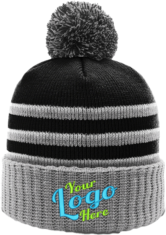 Richardson 134 Striped Pom Beanies