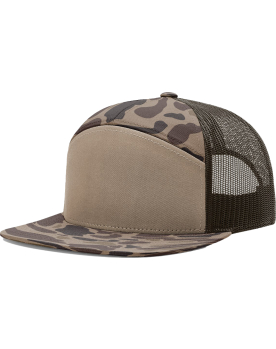7-Panel Printed Camo Hi-Pro Flat Bill Trucker Hats image 1